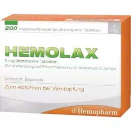 HEMOLAX 5mg comprimés enrobés gastriques, 200 comprimés