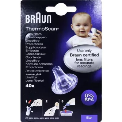 BRAUN THERMOSCAN Capuchons de protection LF40, 40 pièces