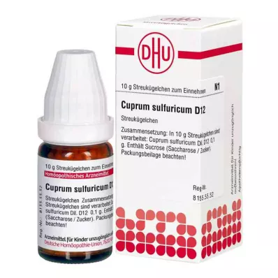 CUPRUM SULFURICUM Globules D 12, 10 g