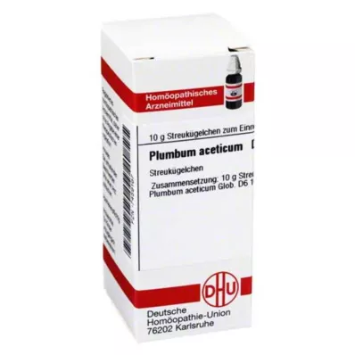 PLUMBUM ACETICUM Globules D 6, 10 g