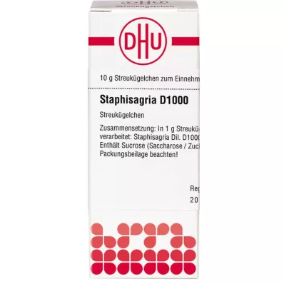 STAPHISAGRIA Globules D 1000, 10 g