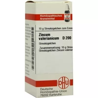 ZINCUM VALERIANICUM D 200 globules, 10 g