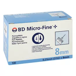 BD Aiguilles microfines + 8 mm 0,25x8 mm, 100 pc