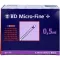 BD MICRO-FINE+ Seringue à insuline 0,5 ml U100 8 mm, 100X0.5 ml