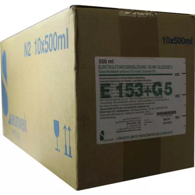 ELEKTROLYT L.I. 153 avec glucose 5, 10X500 ml