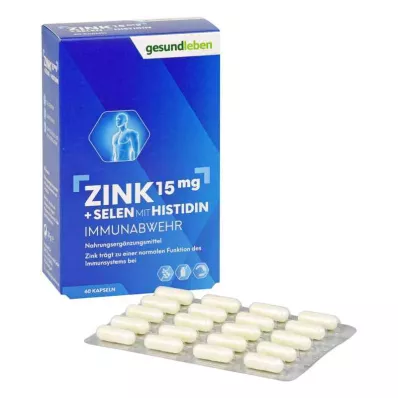 GESUND LEBEN Gélules de zinc 15 mg+sélénium, 60 gélules