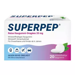 SUPERPEP Gomme à mâcher Voyage 20 mg, 20 pces