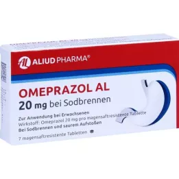 OMEPRAZOL AL 20 mg b.Sodbr.comprimés gastro-résistants, 7 comprimés