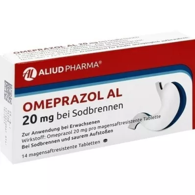 OMEPRAZOL AL 20 mg b.Sodbr.comprimés gastro-résistants, 14 comprimés