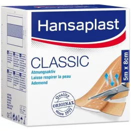 HANSAPLAST Pansement Classic 8 cmx5 m, 1 pc