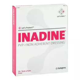 INADINE Gaze à pommade avec PVP iode. 5x5cm, 25 pces