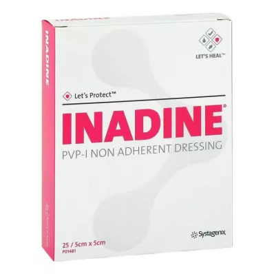 INADINE Gaze à pommade avec PVP iode. 5x5cm, 25 pces INADINE Gaze à pommade avec PVP iode. 5x5cm, 25 pces