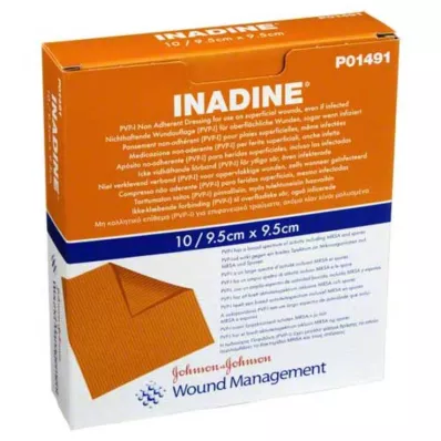 Gaze de pommade Inadine avec PVP Io, 10 pc