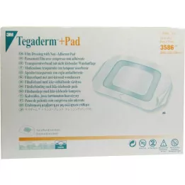 TEGADERM 3M Plus Pad 9x10 cm pansement prêt à lemploi.3586, 25 pces