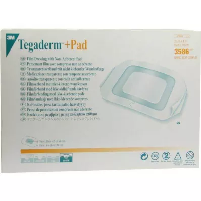 TEGADERM 3M Plus Pad 9x10 cm pansement prêt à lemploi.3586, 25 pces