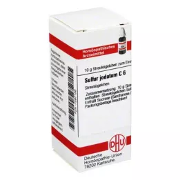 SULFUR JODATUM C 6 globules, 10 g