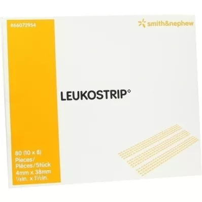 LEUKOSTRIP Bande de suture 4x38 mm, 10X8 pces