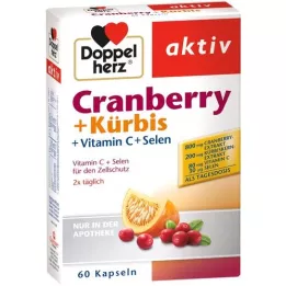 DOPPELHERZ Gélules de cranberry + citrouille, 60 gélules