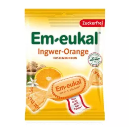 EM-EUKAL Bonbons au gingembre et à lorange sans sucre, 75 g