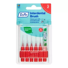 TEPE Brossette interdentaire Original 0,5mm ISO 2 rouge, 6 pces