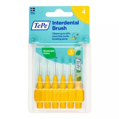 Brosse interdentaire Tepe 0,7 mm jaune, 6 pièces