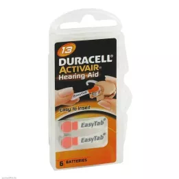 BATTERIEN p.appareils auditifs Duracell 13, 6 pces