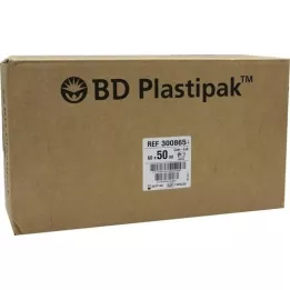 BD PLASTIPAK Seringue 50 ml Luer Lok centrée, 60X50 ml