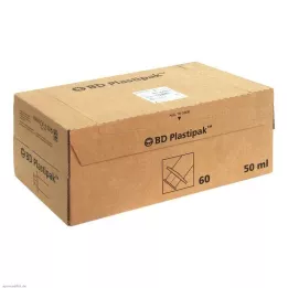BD PLASTIPAK Seringue 50 ml Luer Lok centrée, 60X50 ml