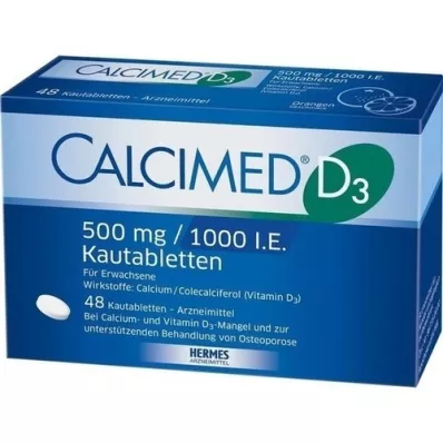 CALCIMED D3 500 mg/1000 U.I. comprimés à croquer, 48 pièces