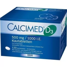 CALCIMED D3 500 mg/1000 U.I. comprimés à croquer, 120 comprimés
