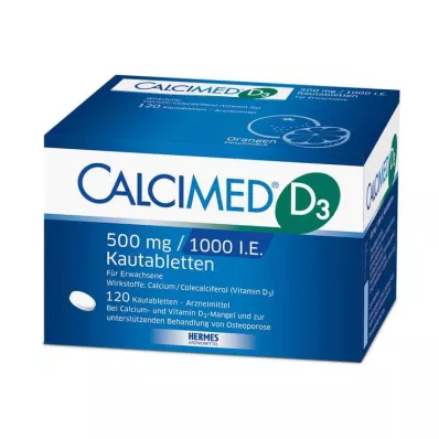 Calcimed D3 500 mg / 1000 UI comprimés à croquer, 120 pc Calcimed D3 500 mg / 1000 UI comprimés à croquer, 120 pc