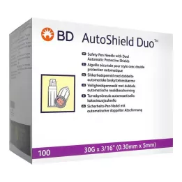 BD AUTOSHIELD Aiguilles stylo de sécurité Duo 5 mm, 100 pces