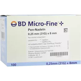 BD Micro-Fine + 8 aiguilles 0,25x8 mm, 100 pc