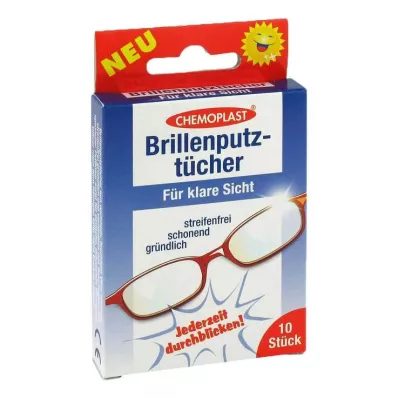 Chiffons de nettoyage pour lunettes, 10 pces