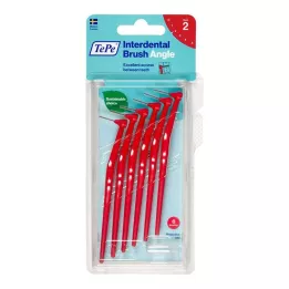 TEPE Brossette interdentaire Angle 0,5mm ISO 2 rouge, 6 pces