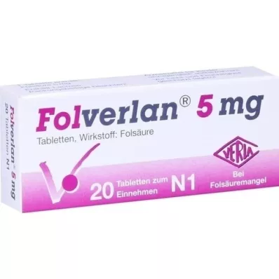FOLVERLAN 5 mg comprimés, 20 pcs