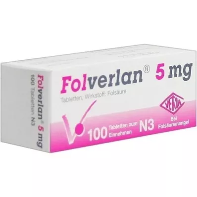 FOLVERLAN 5 mg Comprimés, 100 pcs