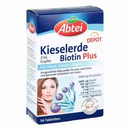 ABTEI Comprimés de dépôt de terre de silice plus biotine, 56pc