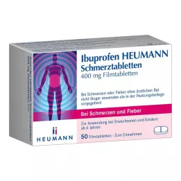 IBUPROFEN Heumann comprimés contre la douleur 400 mg, 50 comprimés