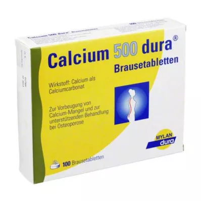 Comprimés effervescents de calcium 500 dura, 100 pc
