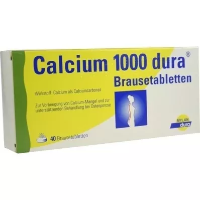CALCIUM 1000 dura comprimés effervescents, 40 pc
