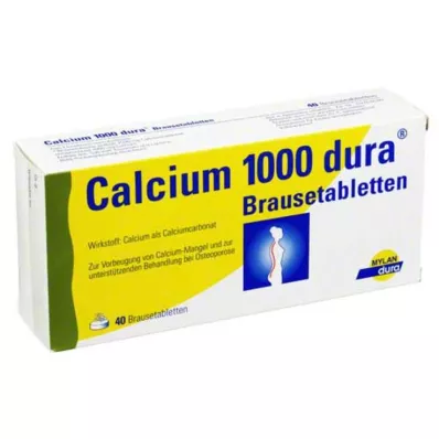 CALCIUM 1000 dura comprimés effervescents, 40 pc