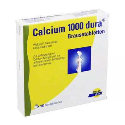 Comprimés effervescents de calcium 1000 Dura, 100 pc Comprimés effervescents de calcium 1000 Dura, 100 pc