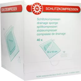 SCHLITZKOMPRESSEN 10x10 cm stérile 12 fois, 40X2 pces