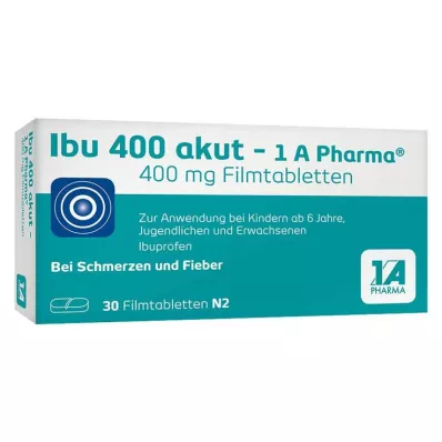 Ibu 400 aigu – 1 A Pharma® comprimés pelliculés, 30 pc