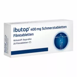 IBUTOP 400 mg Comprimés pelliculés contre la douleur, 20 comprimés