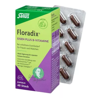 FLORADIX Gélules de fer et de vitamines B, 40 gélules