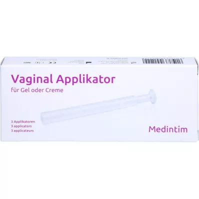 VAGINAL APPLIKATOR pour gel/crème, 3 pces