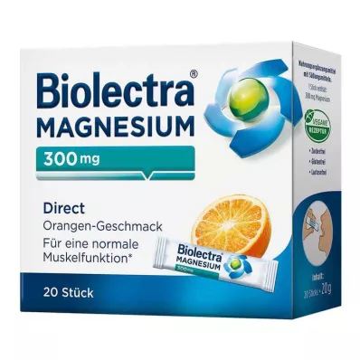 BIOLECTRA Magnésium 300 mg Direct Orange, 20 sticks