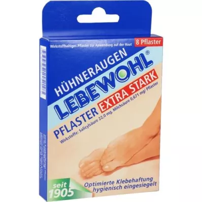 LEBEWOHL Pansement pour cors extra fort, 8 pièces